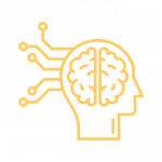A stylised graphic of a head and brain connecting outwards