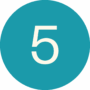 A stylised graphic of a number 5